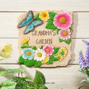 10" Garden Stone, Grandma's Garden