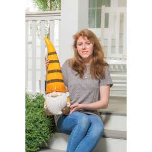 24"H Bumble Bee Gnome Garden Statuary