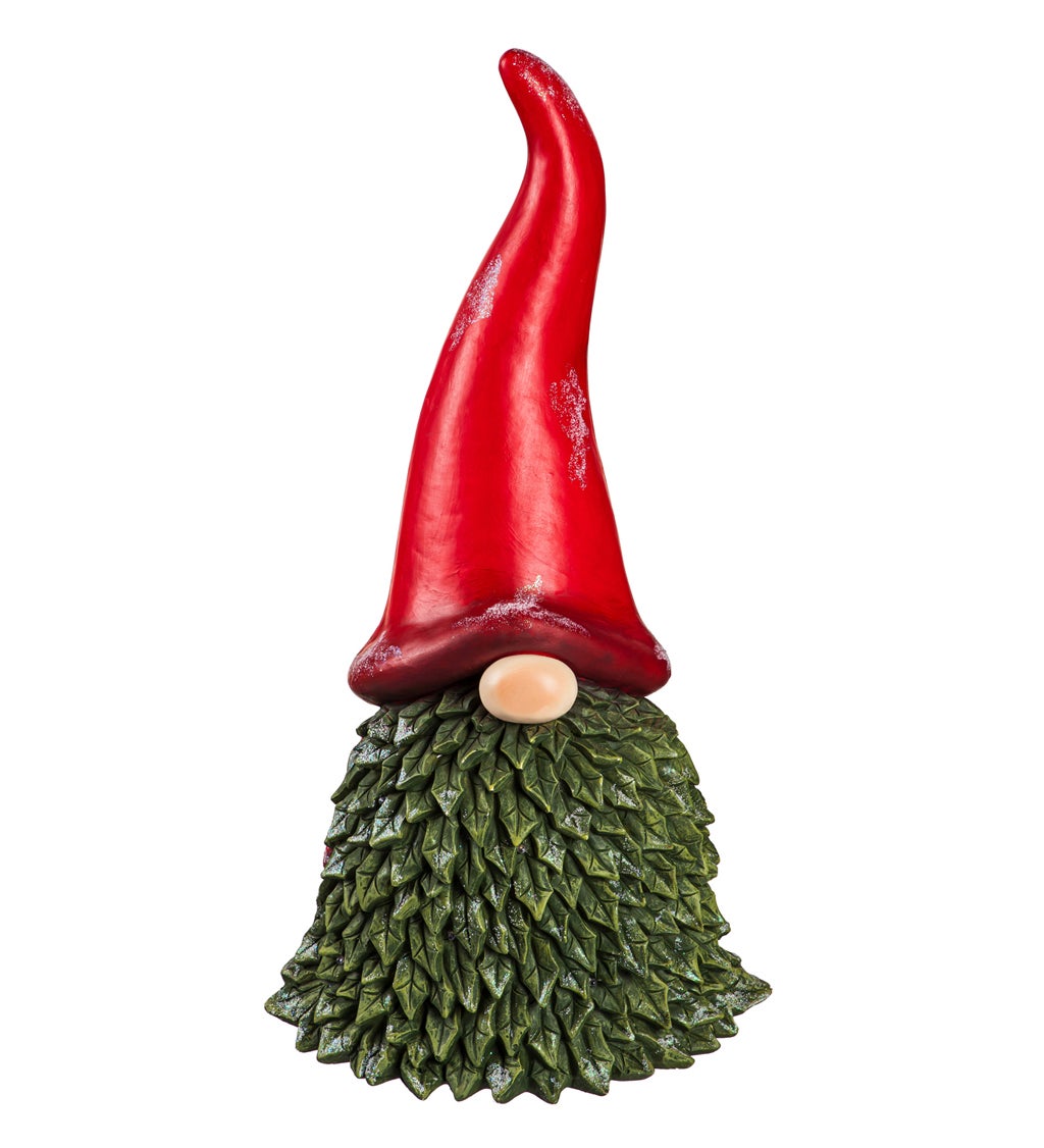 26"H LED Battery Operated Gnome with Wintergreen Beard