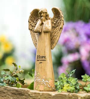 12"H Hope Wish Givers Angel Garden Statuary