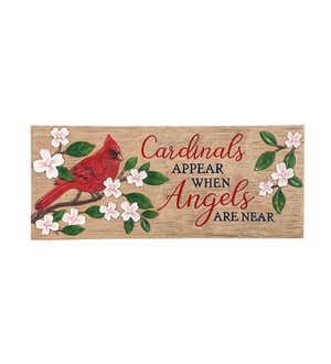 Cardinals Appear Resin Memorial Garden Bench