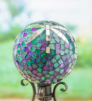 10" Mosaic Glass Gazing Ball, Dragonfly