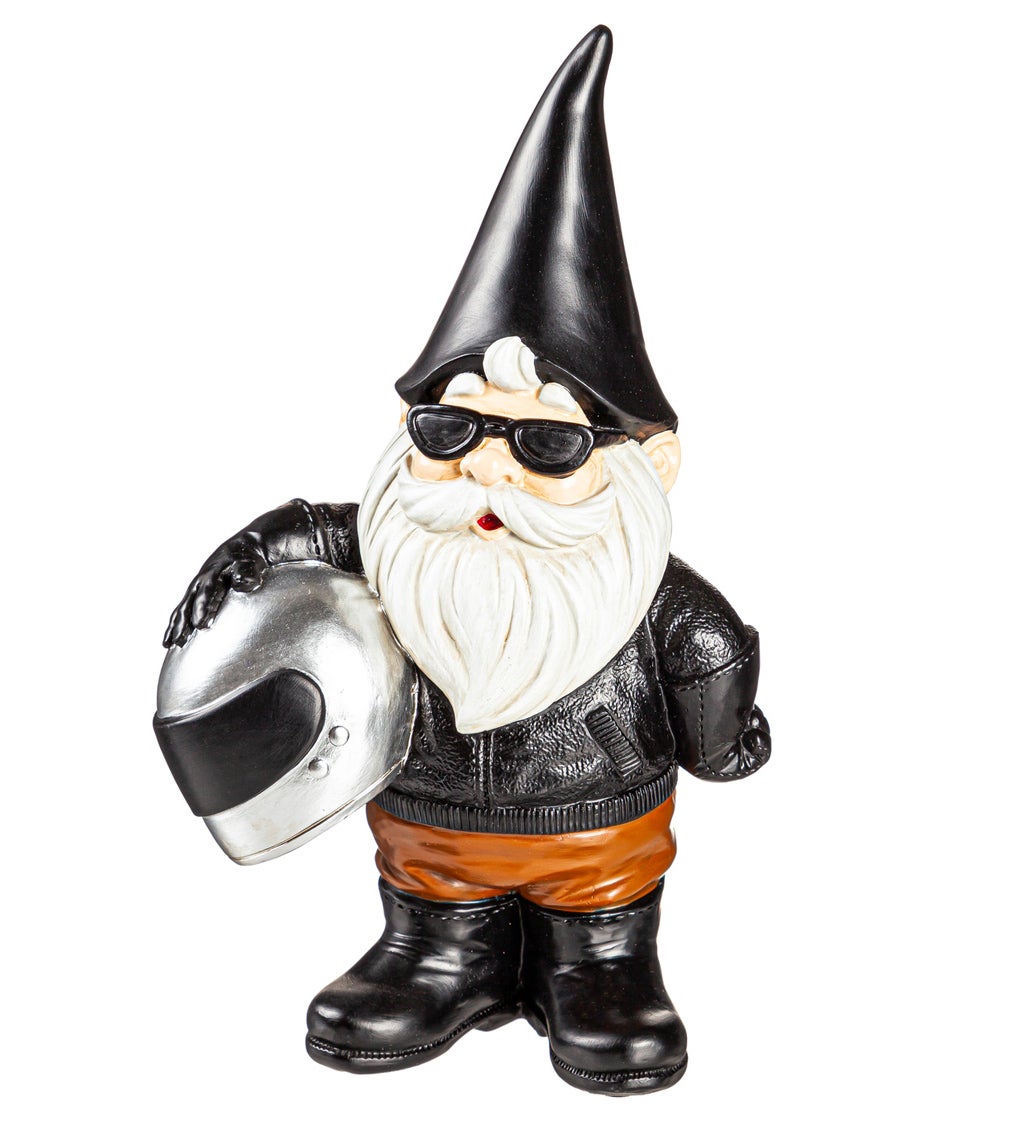 10"H Motorcycle Gnome