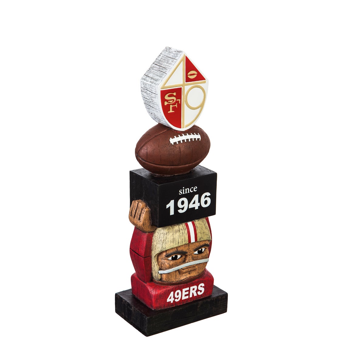 San Francisco 49ers Vintage Tiki Team Totem Garden Statue