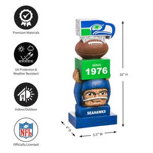 Seattle Seahawks Vintage Tiki Team Totem Garden Statue