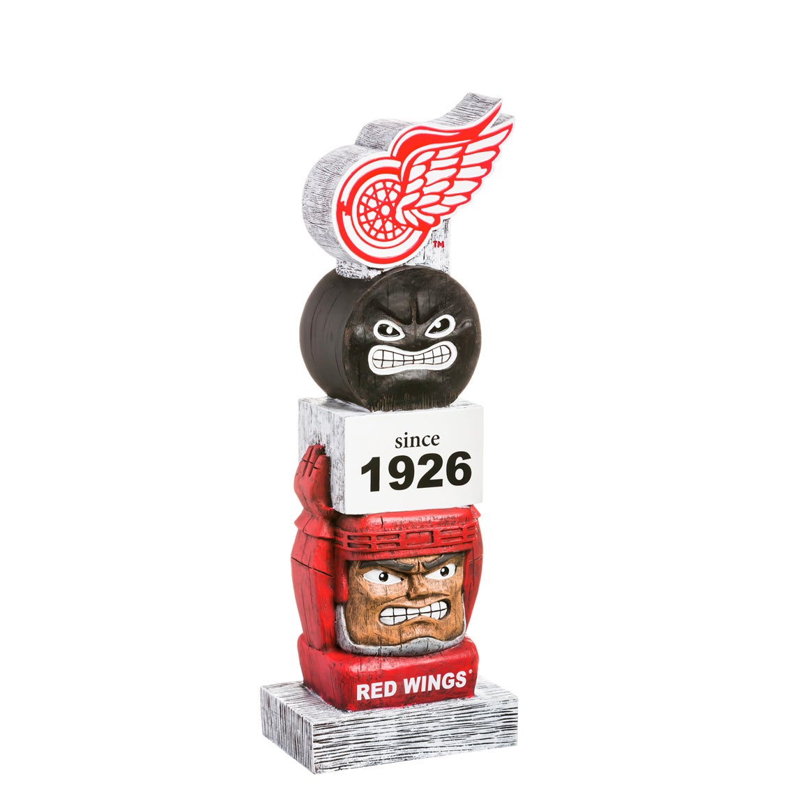 Detroit Red Wings Vintage Tiki Team Totem Garden Statue