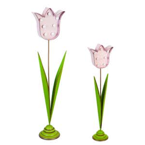 LED Tulip Tabletop Decoration, Set of 2