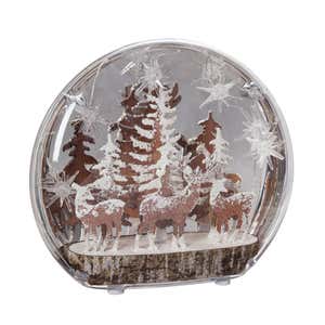 Small Shatterproof LED Disc with Deer Scene