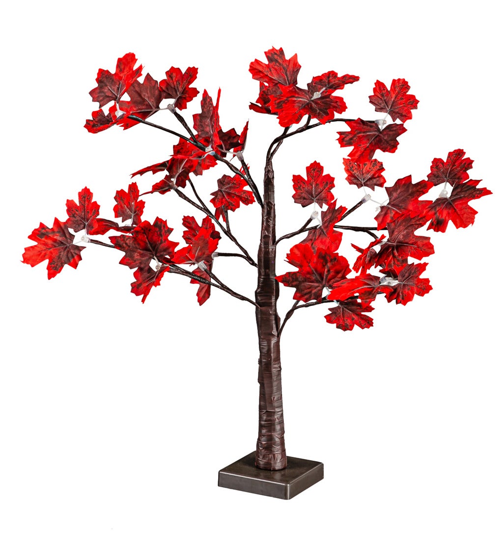 24" LED Red Maple Tree with 24 Lights Table Décor