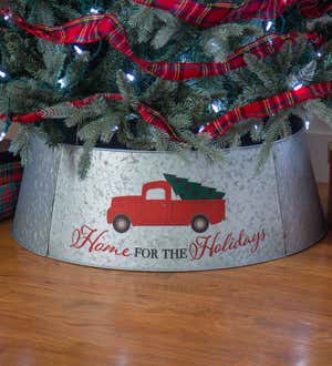 30" Metal Tree Collar "Home for the Holidays"