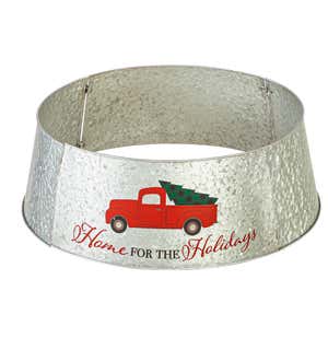30" Metal Tree Collar "Home for the Holidays"