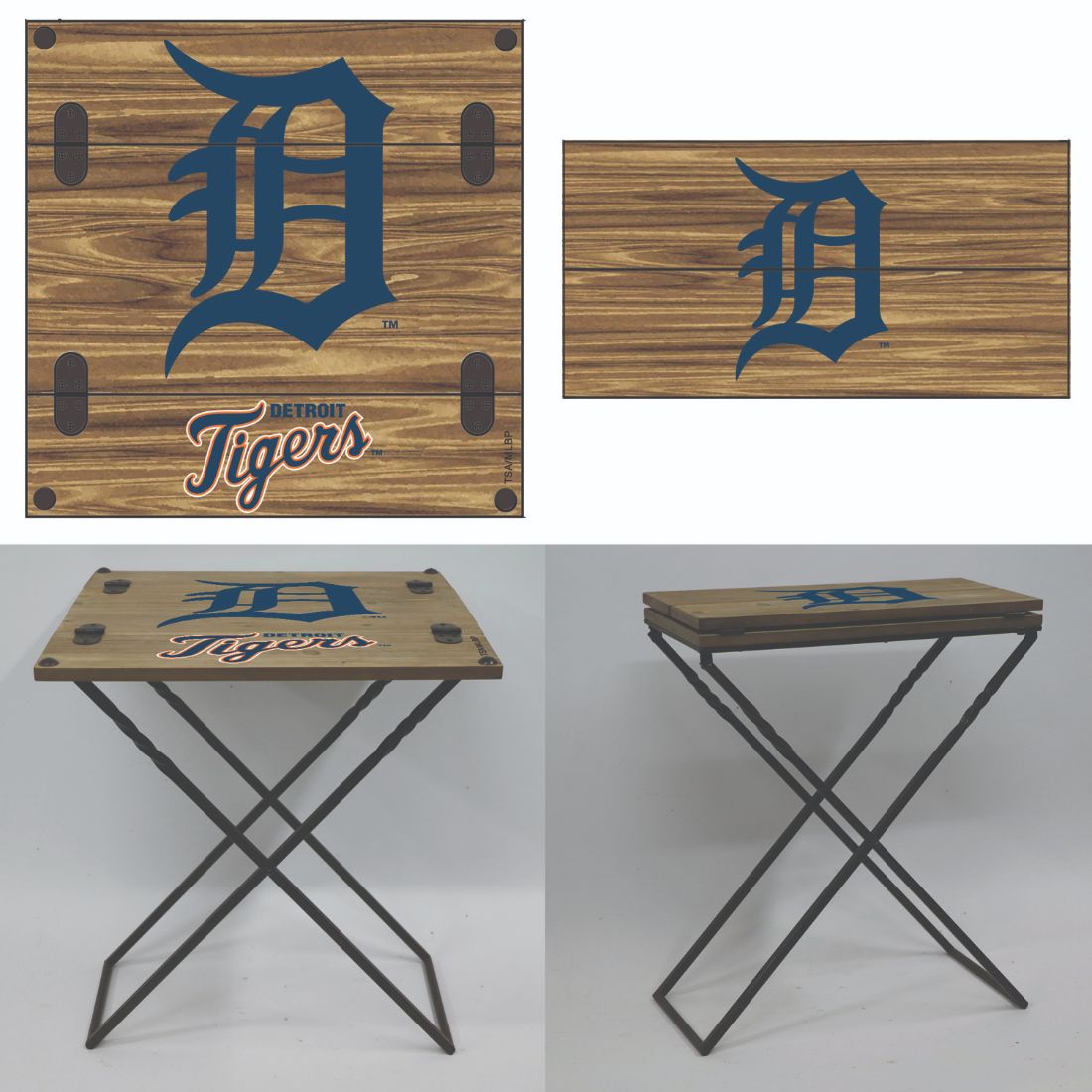 Detroit Tigers Folding Side Table