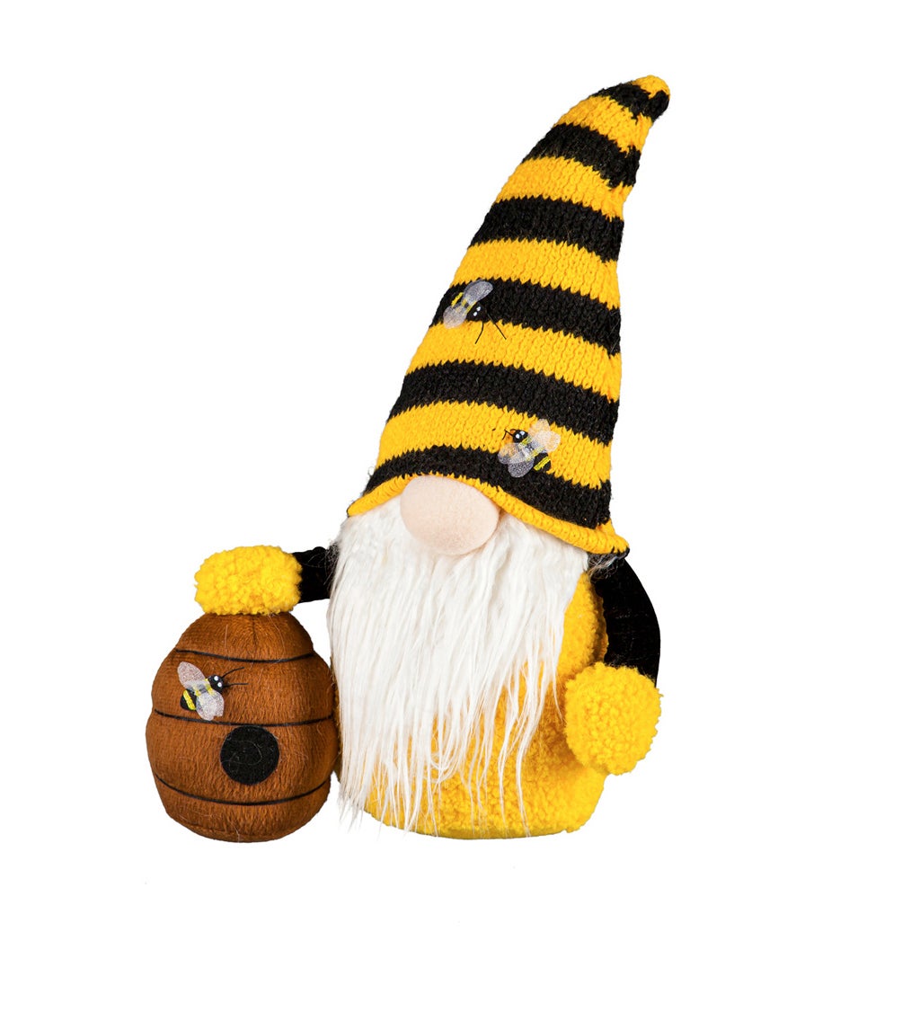Fabric Gnome with Bee Hive Table Décor