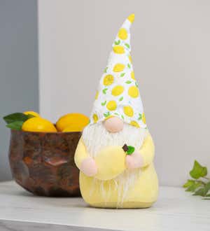16" Fabric Gnome with Lemon Table Decor