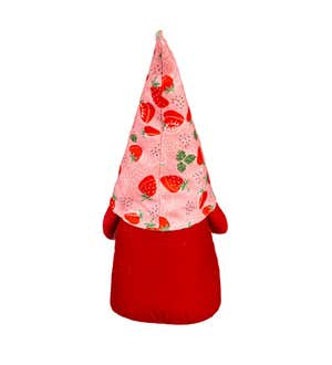 16" Fabric Gnome with Strawberry Table Décor