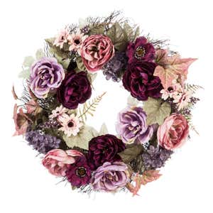 Vine Wreath with Roses, Hydrangeas, and Berries