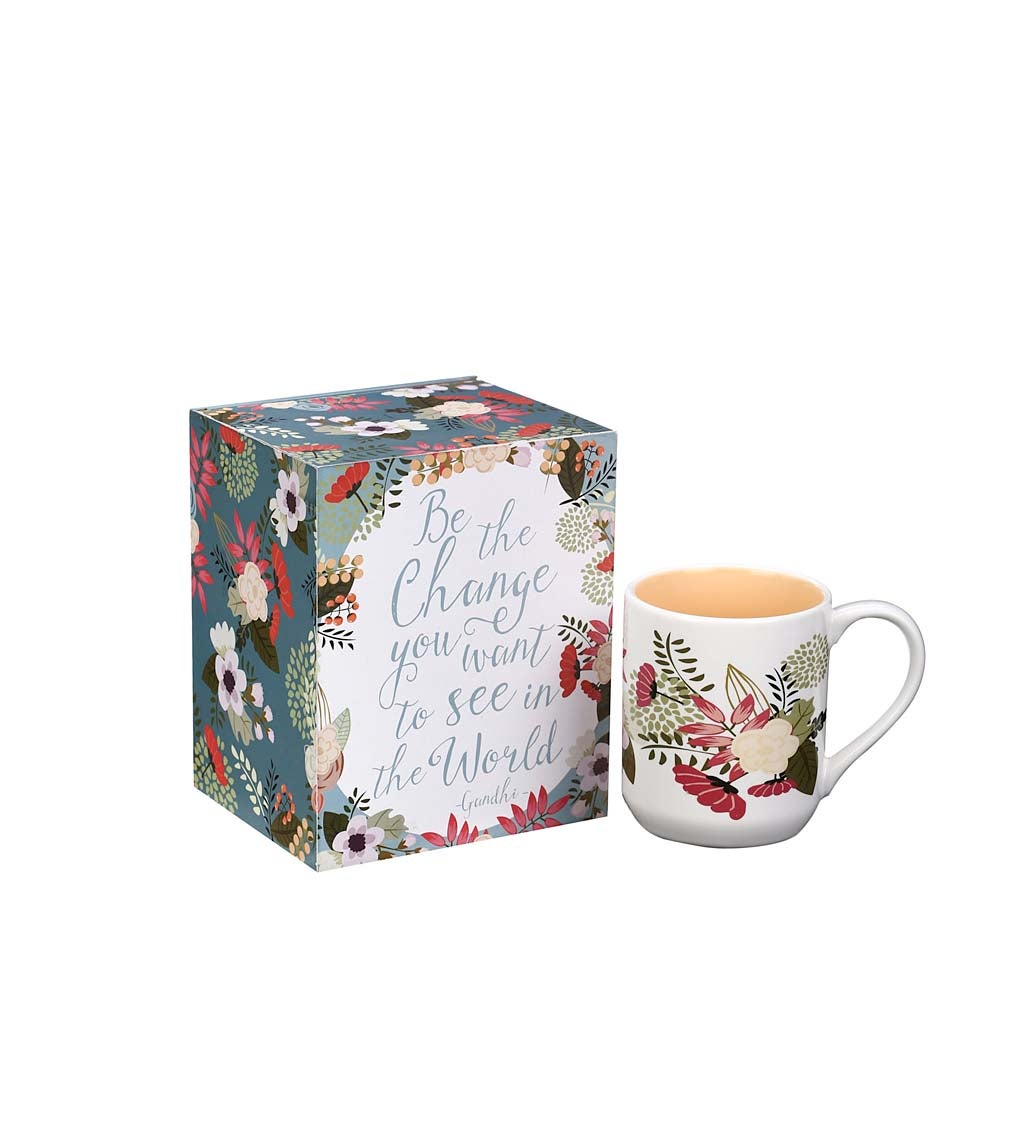 Be the Change Decorative Box and Ceramic Cup Gift Set