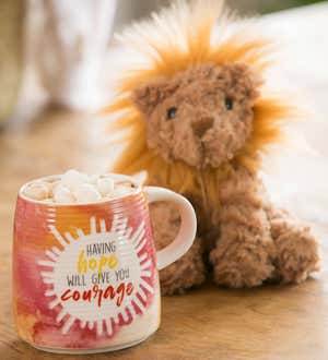 Ceramic Cup with Plush Lion