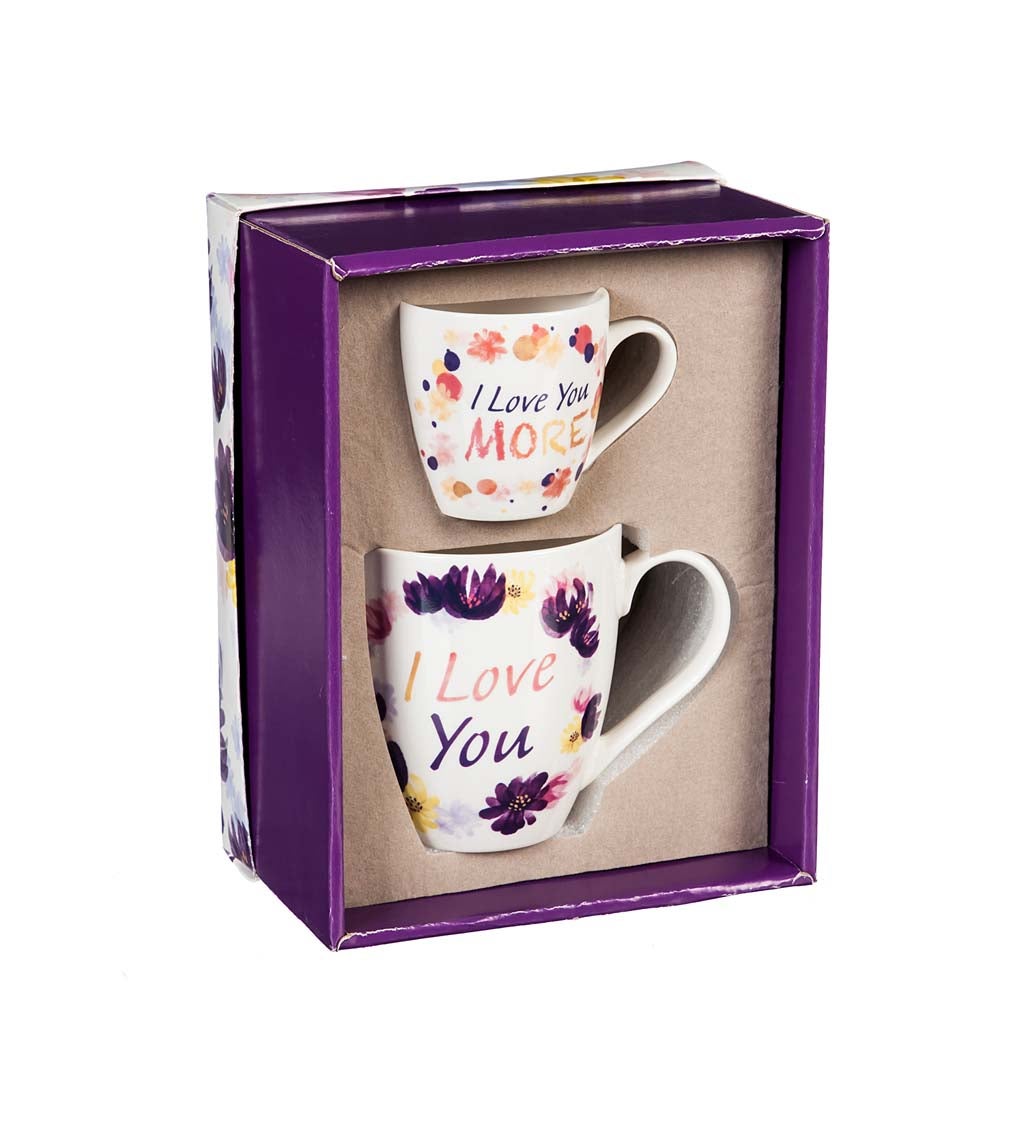 I Love You Mommy and Me Ceramic Cup Gift Set