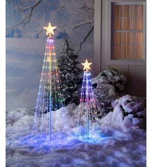 Indoor/Outdoor Cone tree with RGB Lights 47"