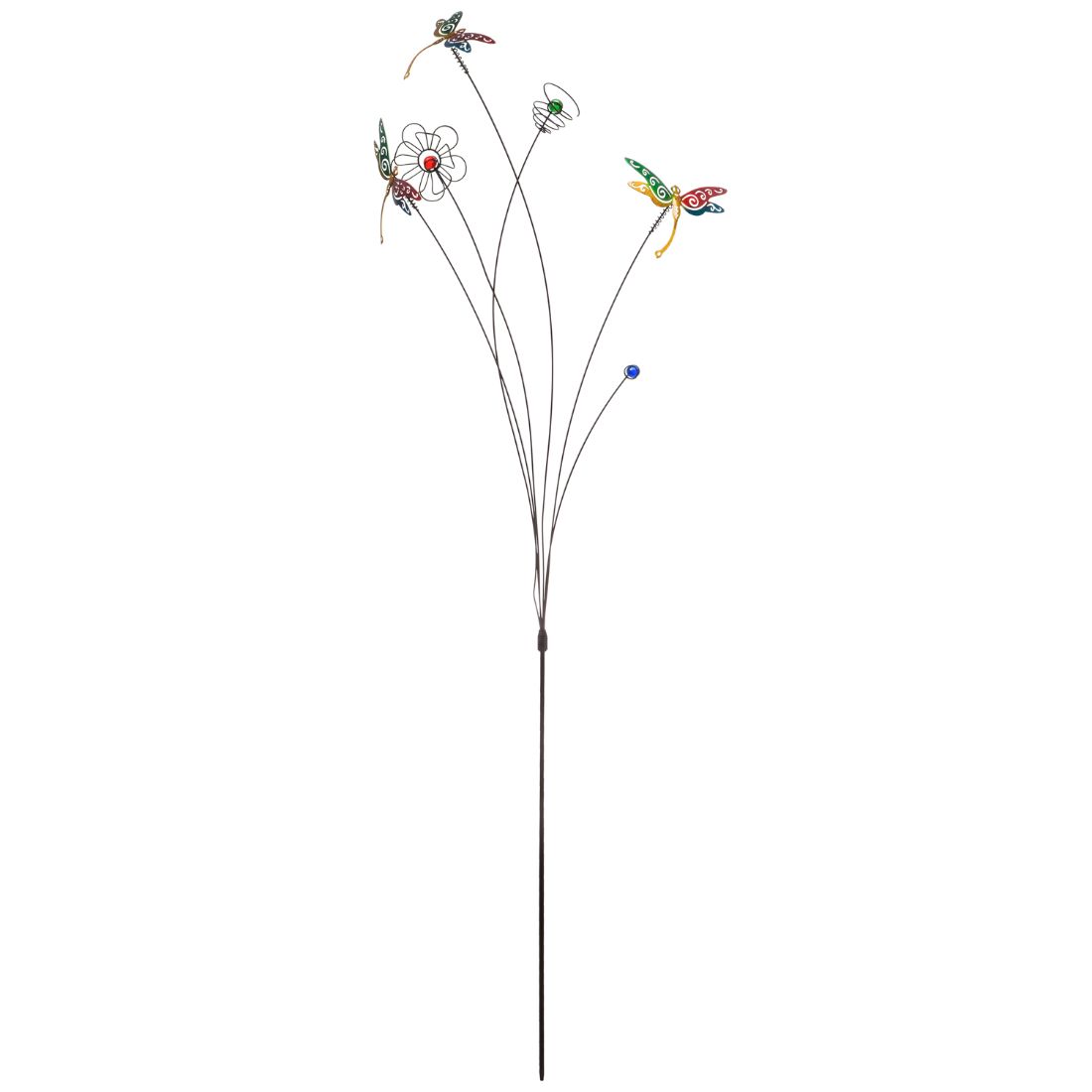 Metal Dragonfly Colorful Springy Garden Stake