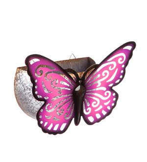 Hanging Butterfly Planter, Purple