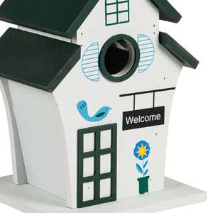 Tiered Roof Wood Birdhouse