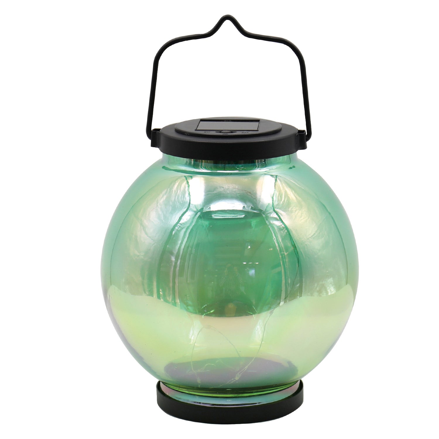 Round Green Iridescent Ombre Lantern