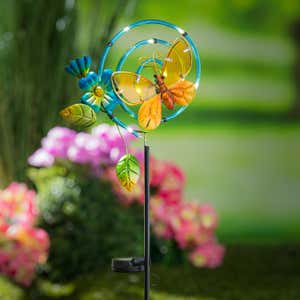 Butterfly Chasing Light Solar Garden Stake