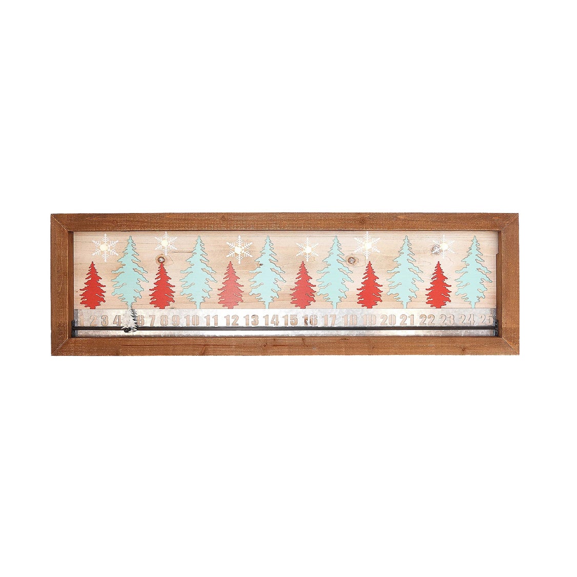 Wooden Countdown to Christmas Lit Advent Calendar