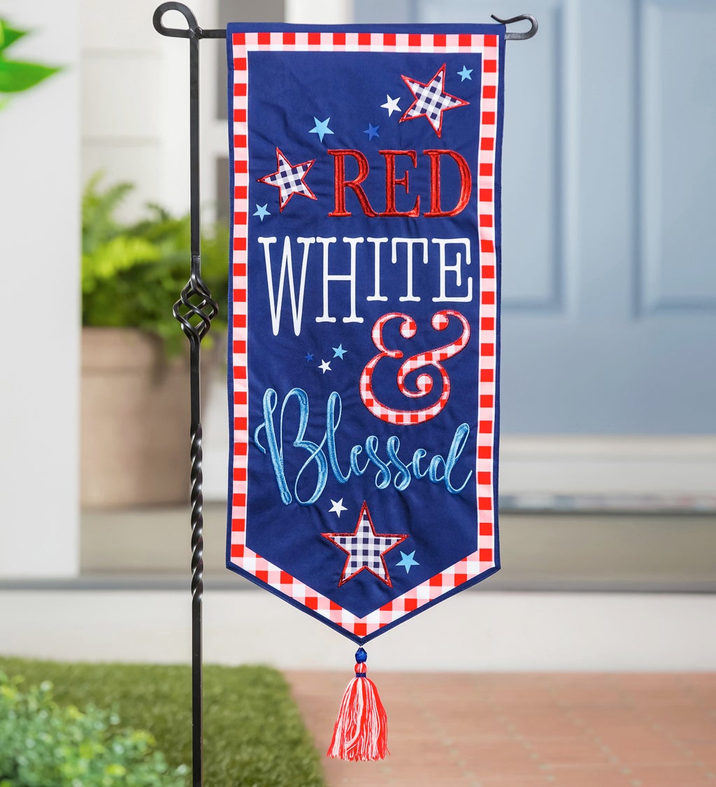 Red, White, and Blessed Everlasting Impressions Textile Decor
