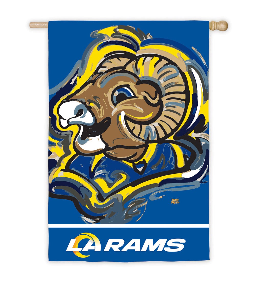 Los Angeles Rams, Suede House Flag Justin Patten
