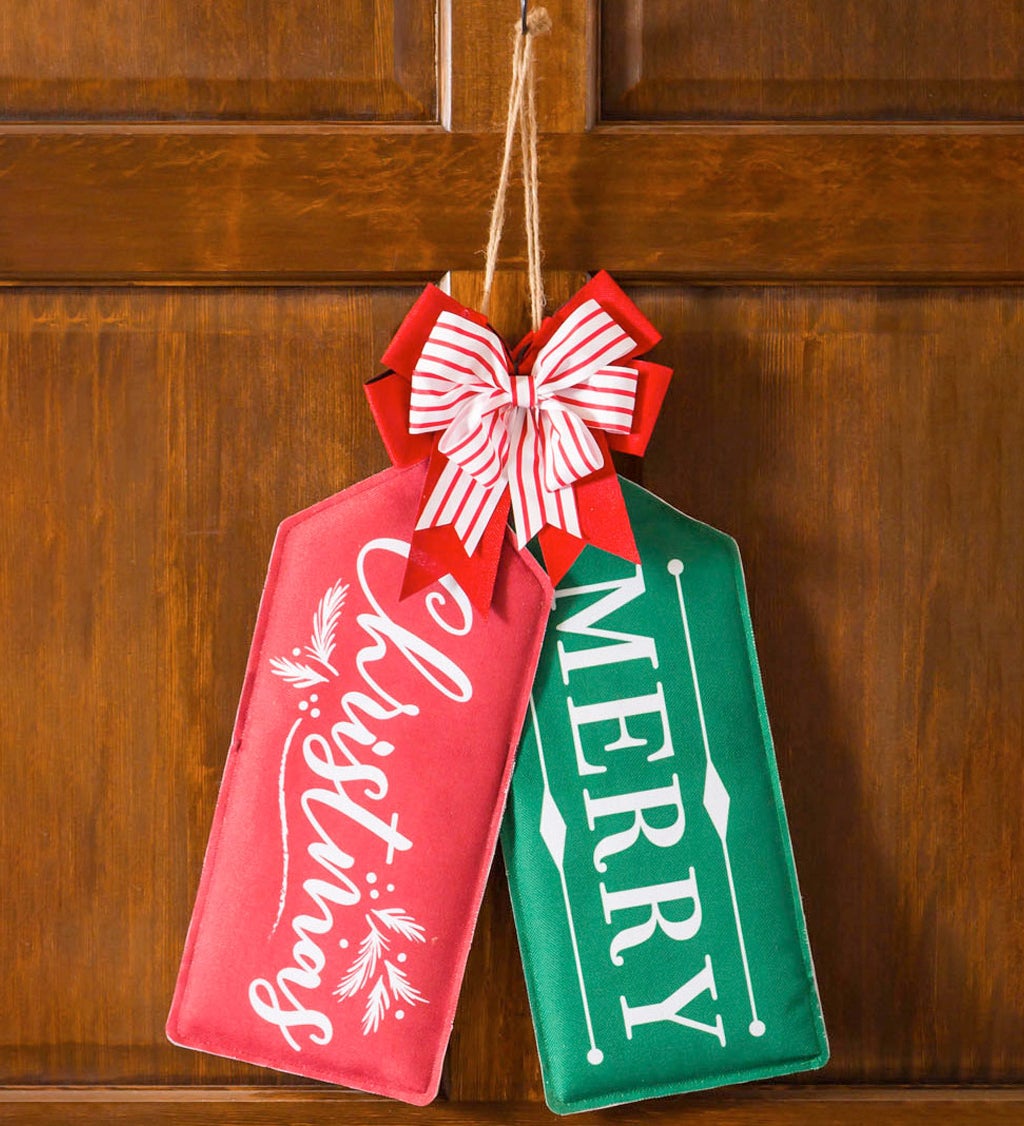 Christmas, Holidays Reversible Door Tag