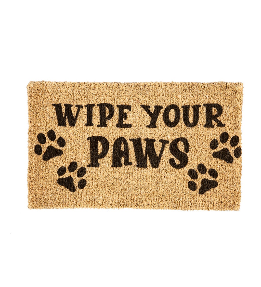 Wipe Your Paws, Woven Coir Mat, 30 x 18"