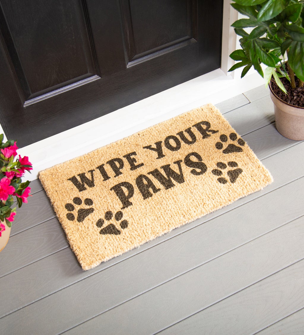 Wipe Your Paws, Woven Coir Mat, 30 x 18"