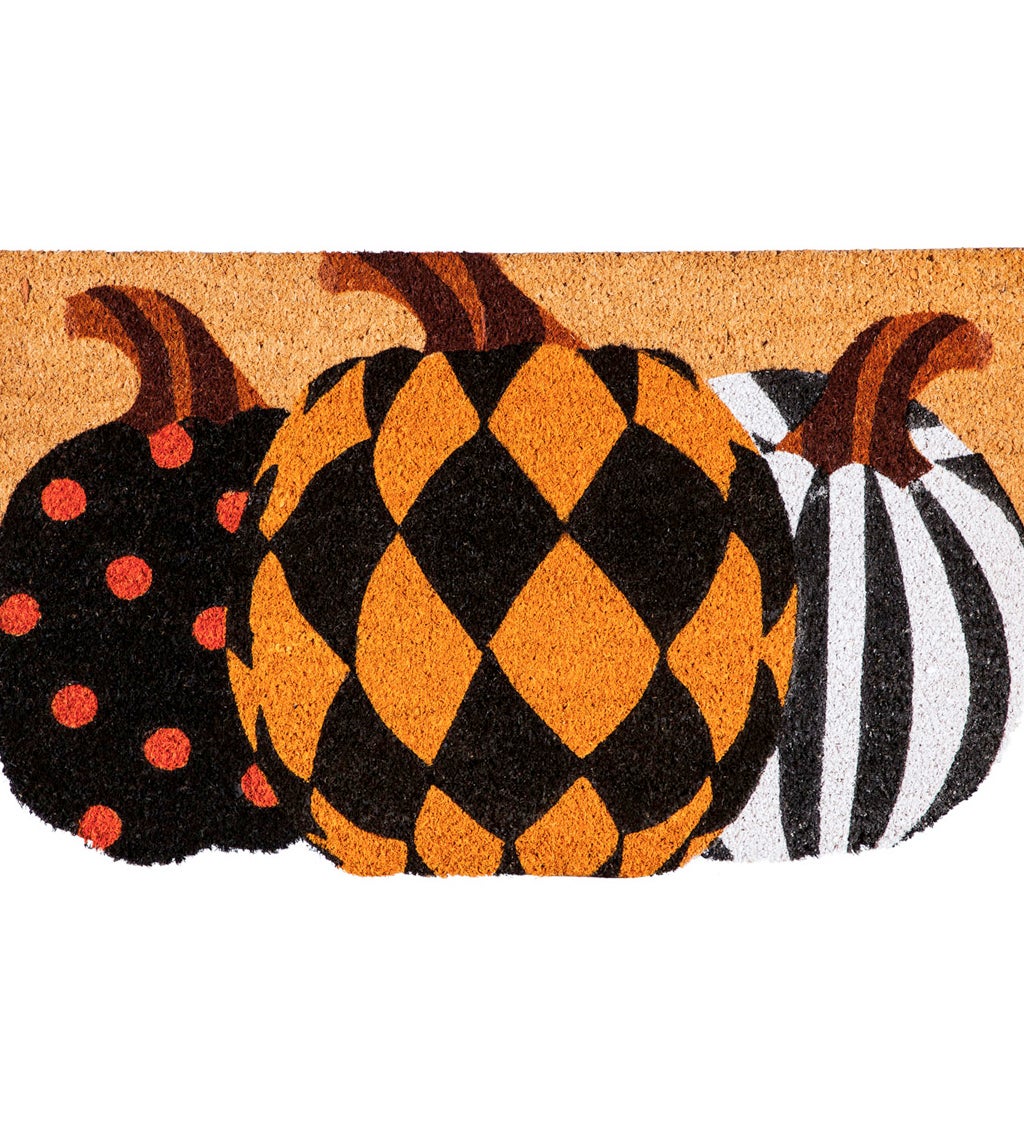 Pattern Pumpkins Shaped Coir Mat