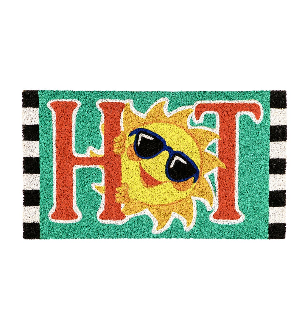 HOT Sun Decorative Coir Mat , 16" x 28"