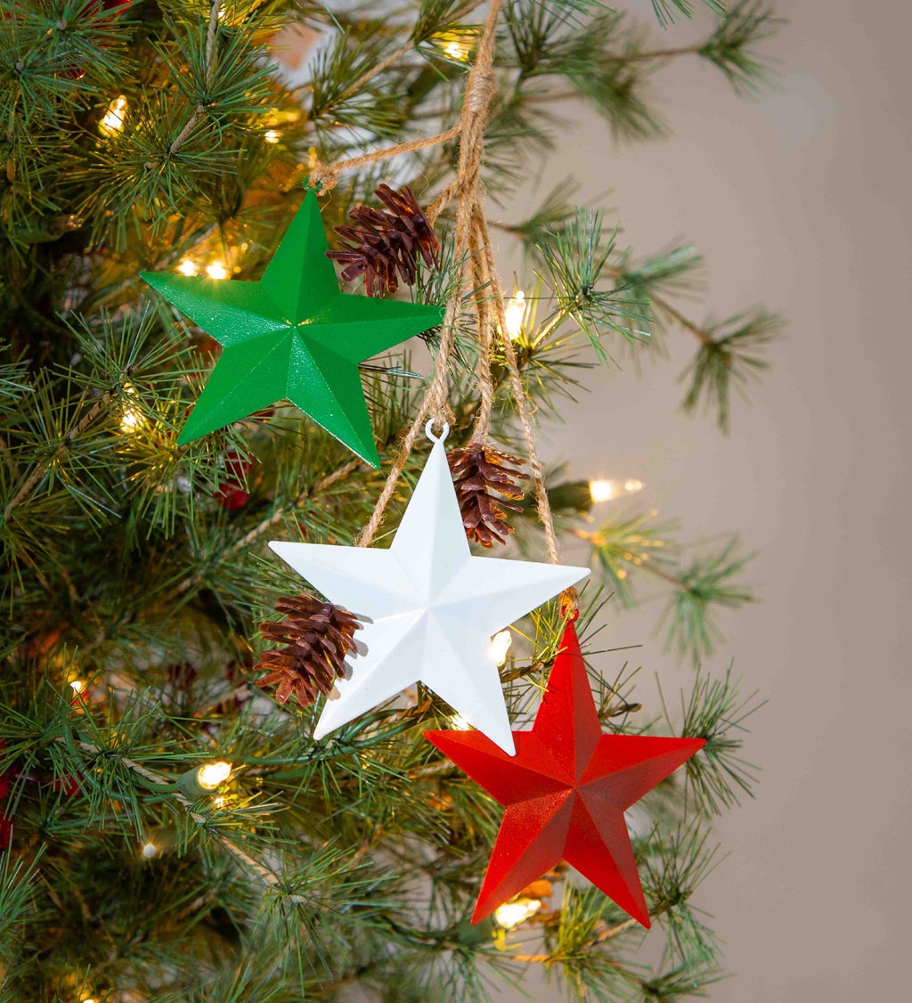 Metal Stars and Pine Cones Hanging Décor