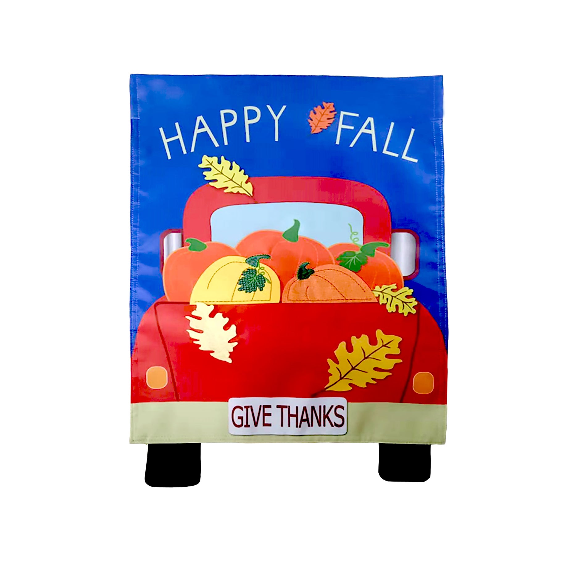 Happy Fall Pickup Truck Garden Applique Flag