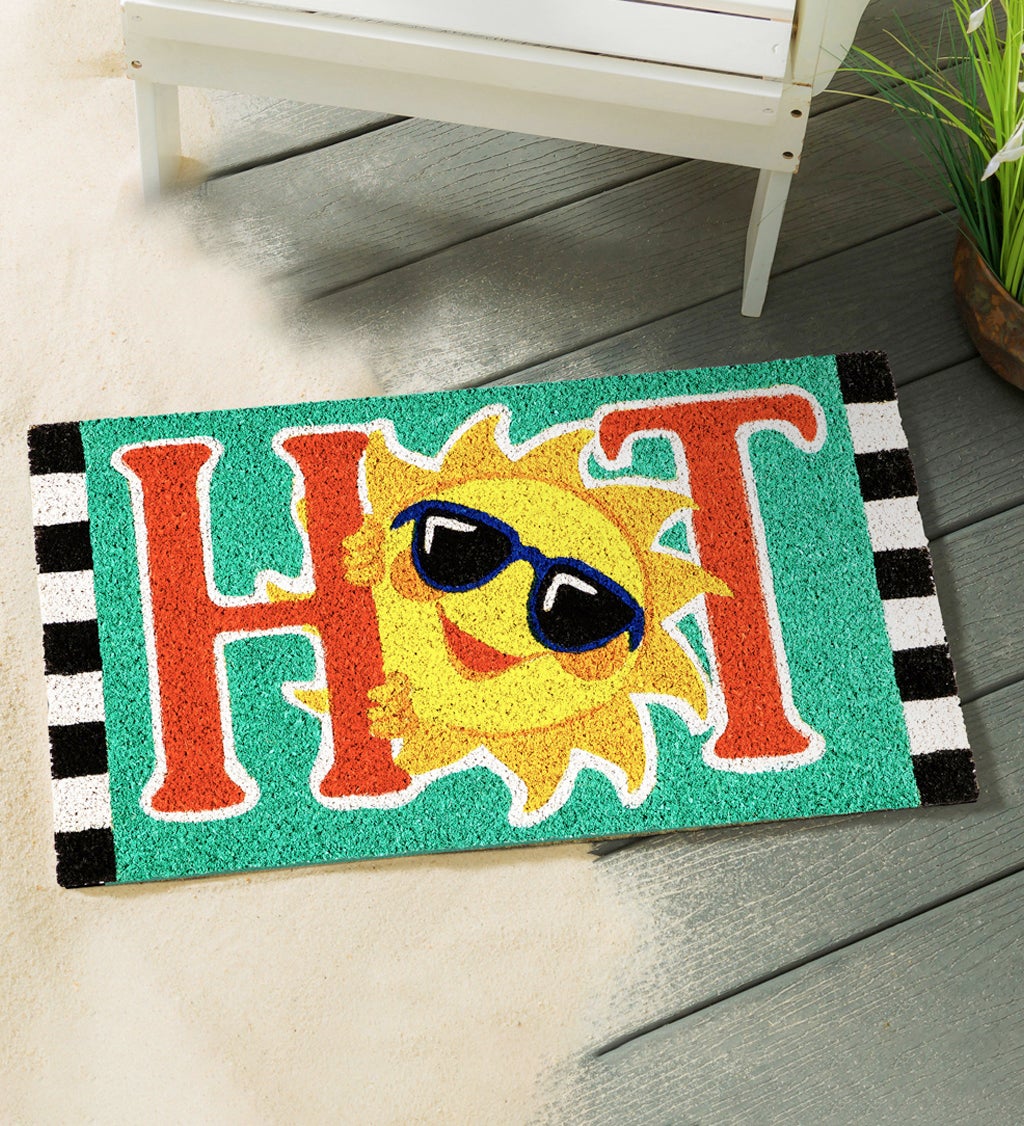 HOT Sun Decorative Coir Mat , 16" x 28"
