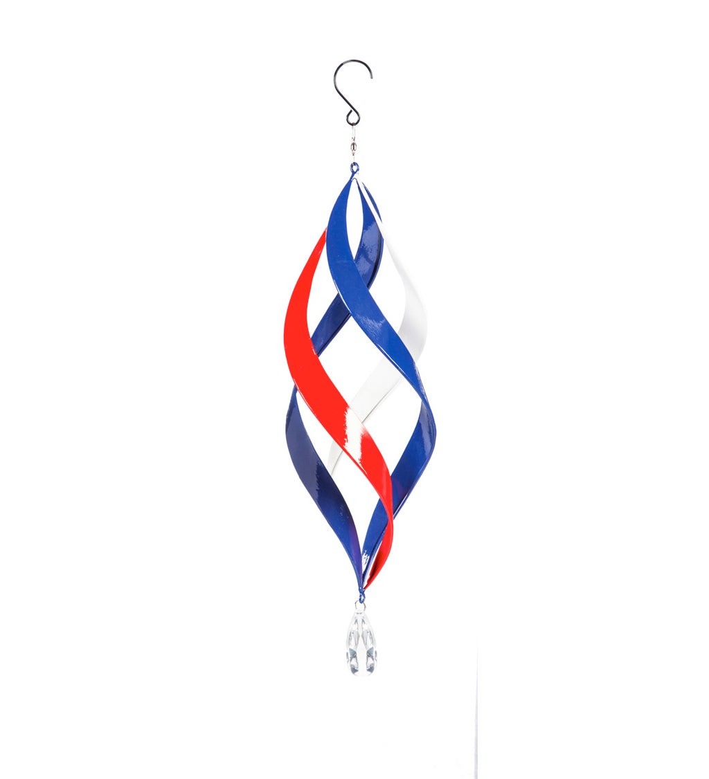 Red, White and Blue Twisted Hanging Wind Twirler