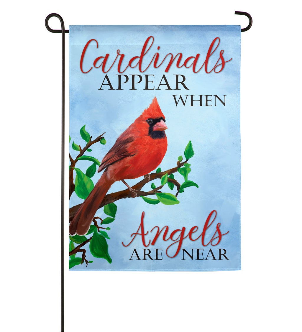 Cardinals Appear Garden Suede Flag