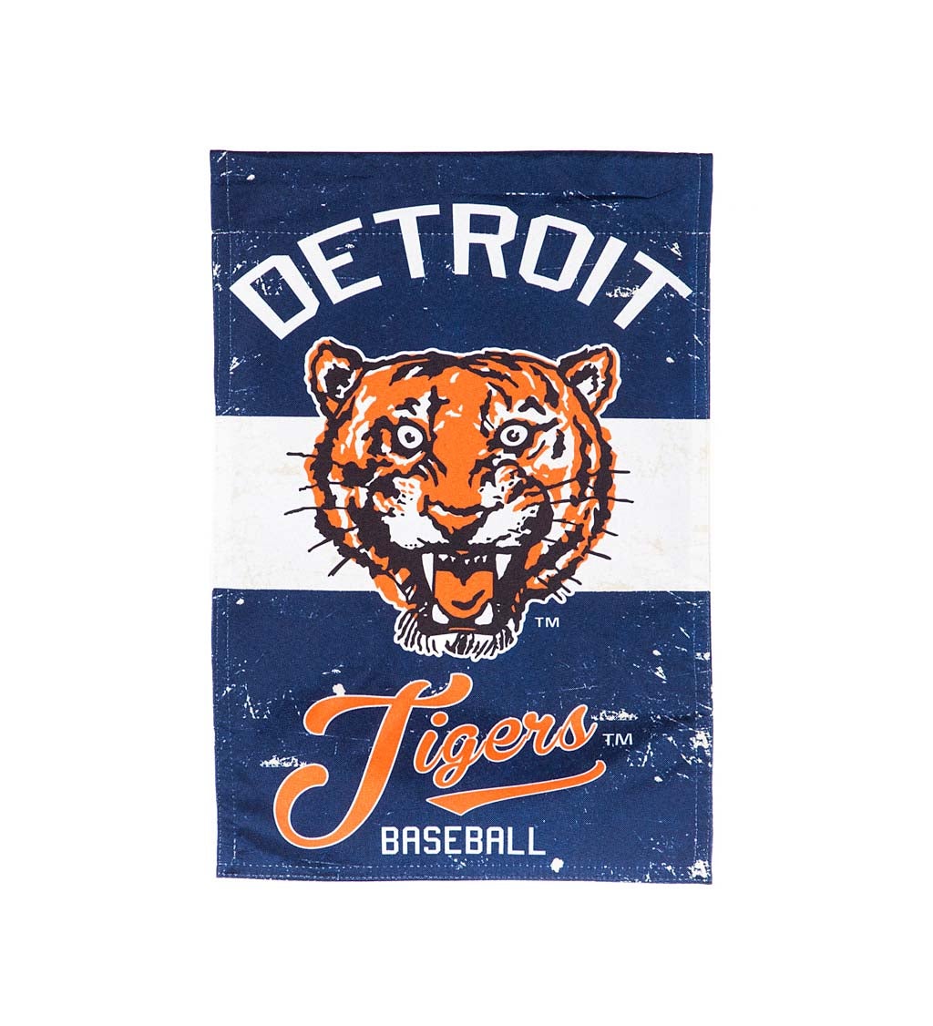 Detroit Tigers Vintage Linen Garden Flag