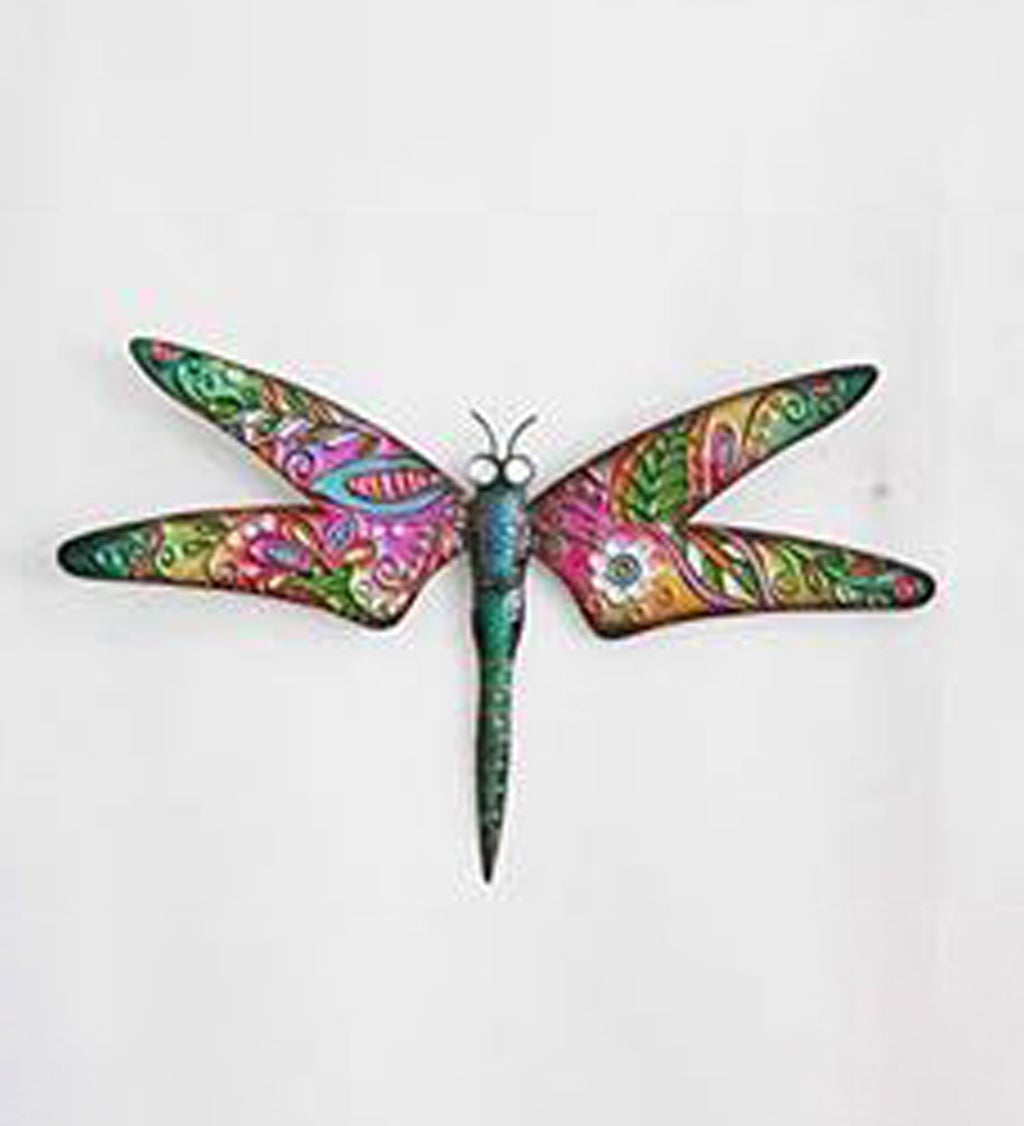 Pink and Green Boho Dragonfly