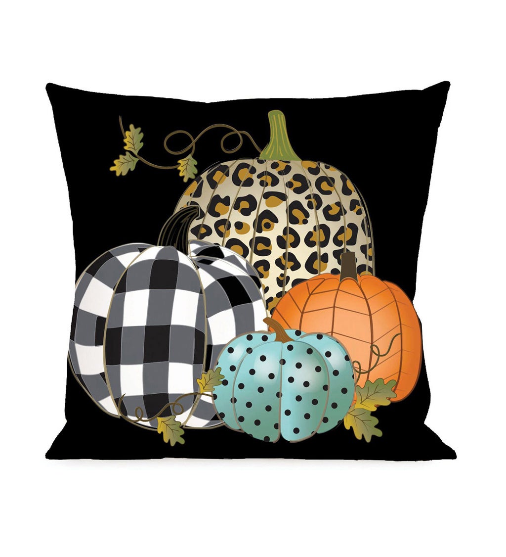 Mixed Print Pumpkins Interchangeable Pillow Cover
