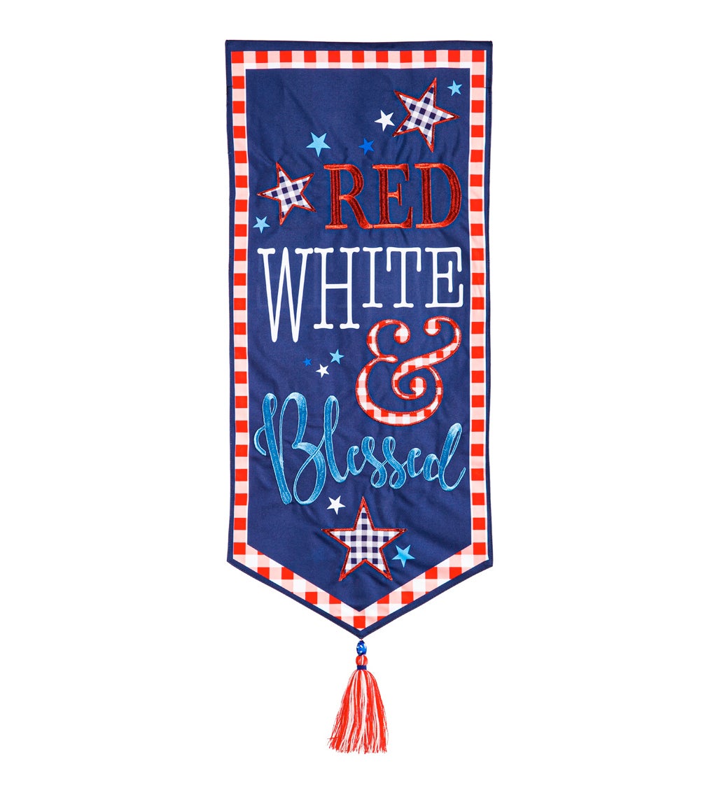 Red, White, and Blessed Everlasting Impressions Textile Decor