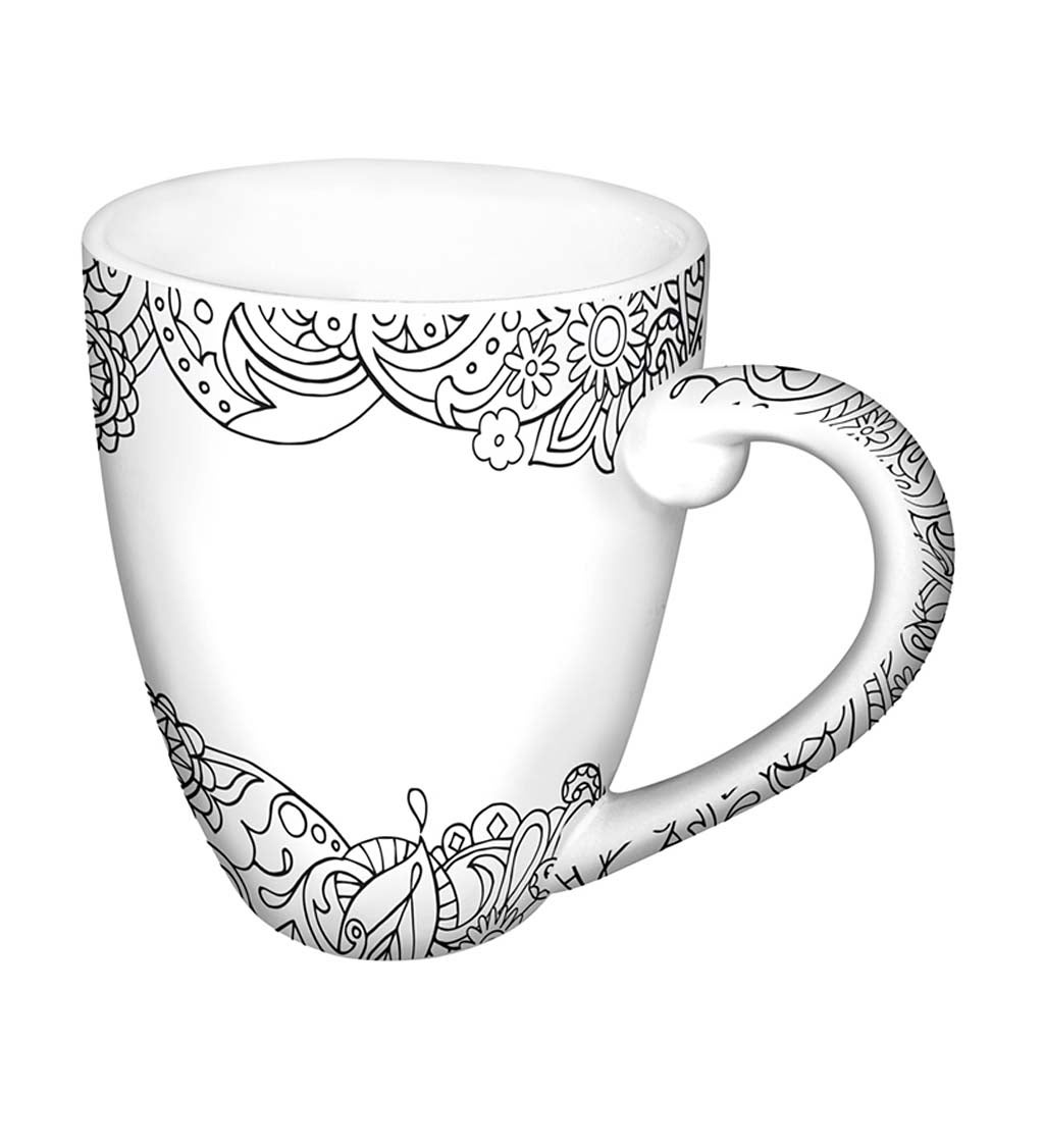 18 ounces Evergreen Enterprises Inc. Cypress Home Initial H Personalizable Ceramic Coffee Mug 